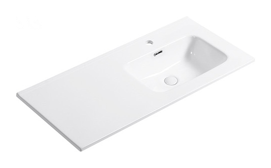 D101 Right right offset basin ceramic vanity top