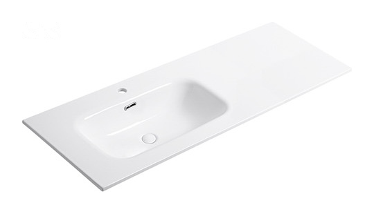 D1350 Left left offset basin ceramic vanity top