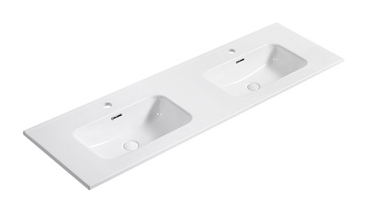 D141 Dessus de vasque en céramique double vasque double