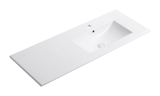E121 Right right offset basin ceramic vanity top